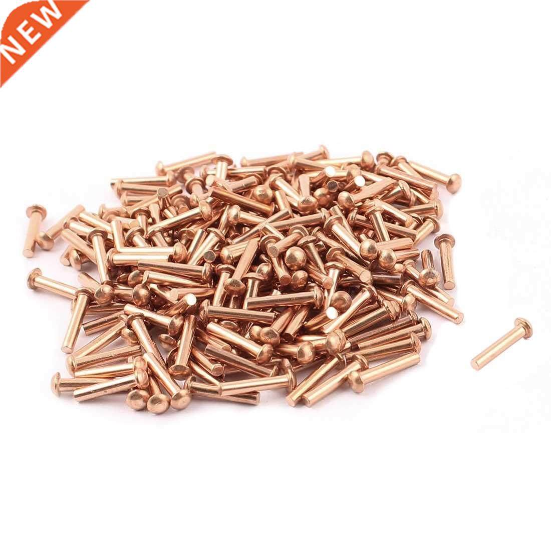 100 pcs 5/64inch x 25/64inch round head copper solid rivets