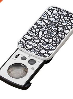 LED UV 30X 60X 90X Magnifier Jewelry High Magnification Acry