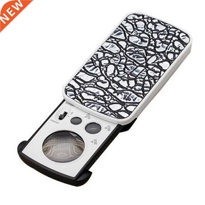 LED UV 30X 60X 90X Magnifier Jewelry High Magnification Acry