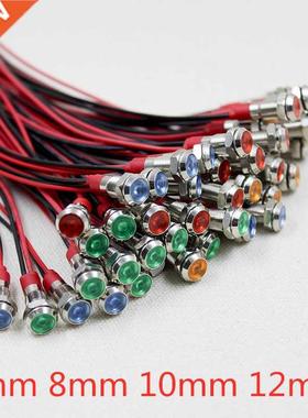 6mm 8mm 10mm 12mm LED Metl Indictor light wterproof Sign