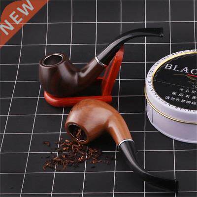 Imitation Ebony Polished Resin with Ring Pipe Retro Smooth