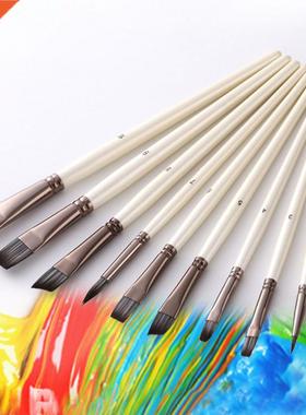 10Pcs Nylon Pant Brushes Set for Drawng Pantng Acrylc W