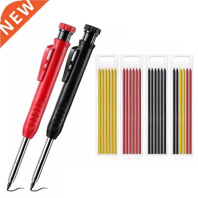 Solid Carpenter Pencil Set With Refill Lead Built-In Sharpen
