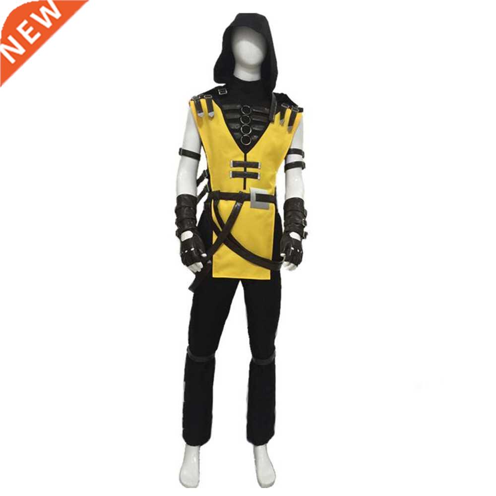 Game Mortal Scorpion Hanzo Hasashi Cosplay Costume For Adul