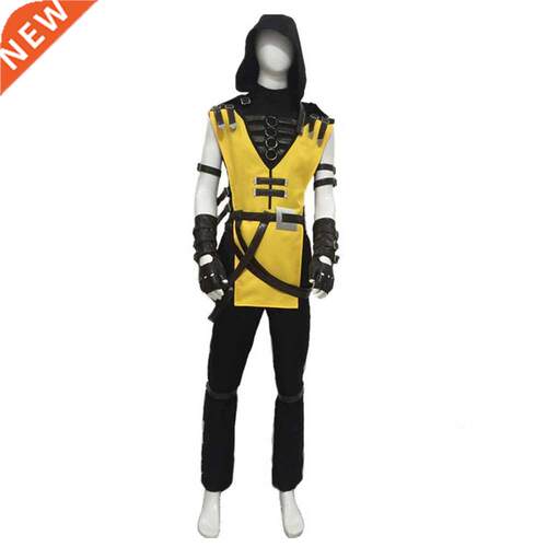 Game Mortal Scorpion Hanzo Hasashi Cosplay Costume For Adul