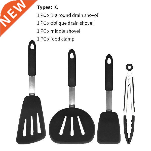With Hole Non Stick Restaurant Home Silicone Spatula Set