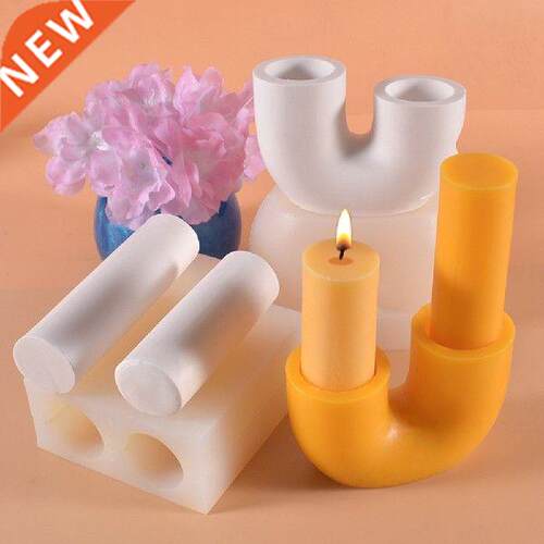 Handmade Mold U-shaped Candle Holder Round Candle