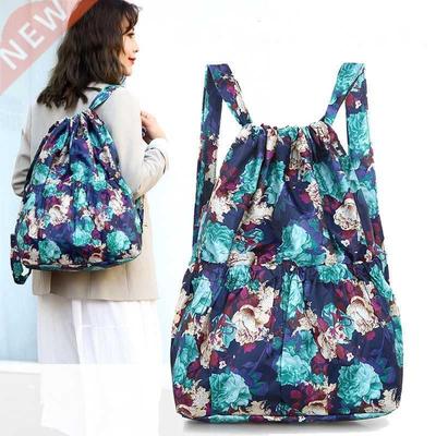 2021 Fashion Vintage Drawstring Backpacks Women Large Capaci