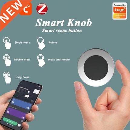 Aubess Tuya ZigBee Smart Knob Switch Wireless Remote