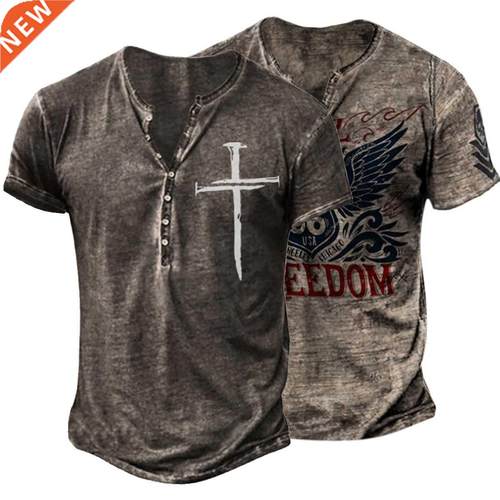 New Punk Style Men's Short Sleeve T Shirts High Quality Imit