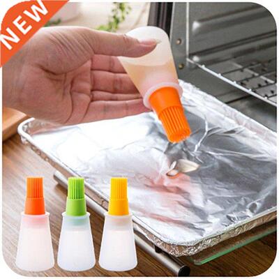 1 Pcs Portable Silicone Oil Bottle with Brush Grill Oil Brus