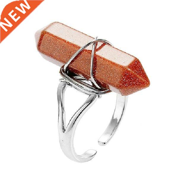 2022 Cocktail Ring Women Healing Chakra Synthetic Crystal