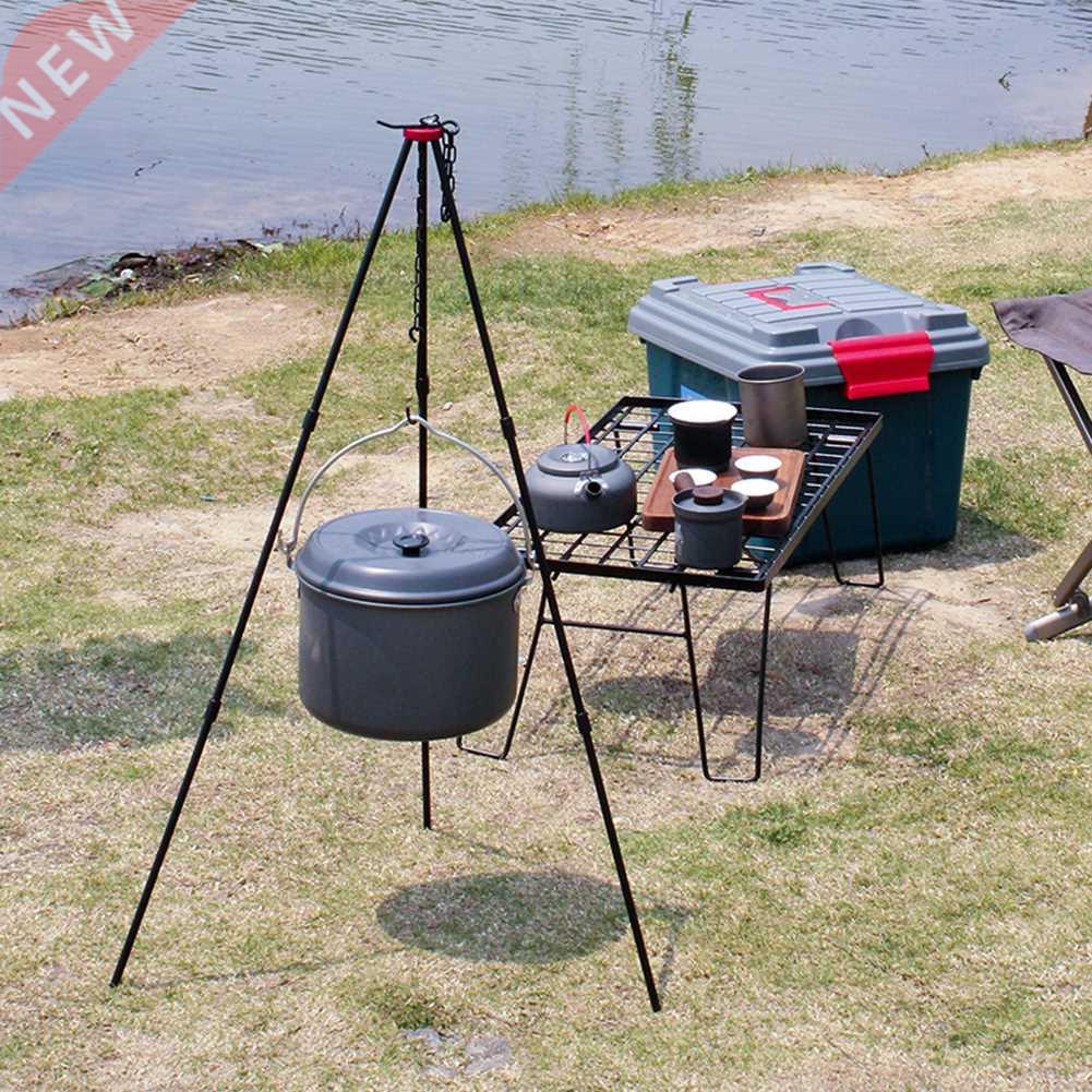 outdoor camping tripod for fire hanging pot campfire