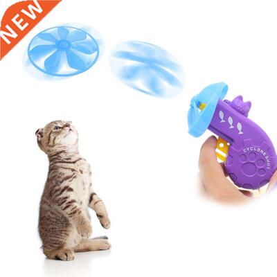 Cat Fetch Tracks Toy Flying Propellers Disc Saucers
