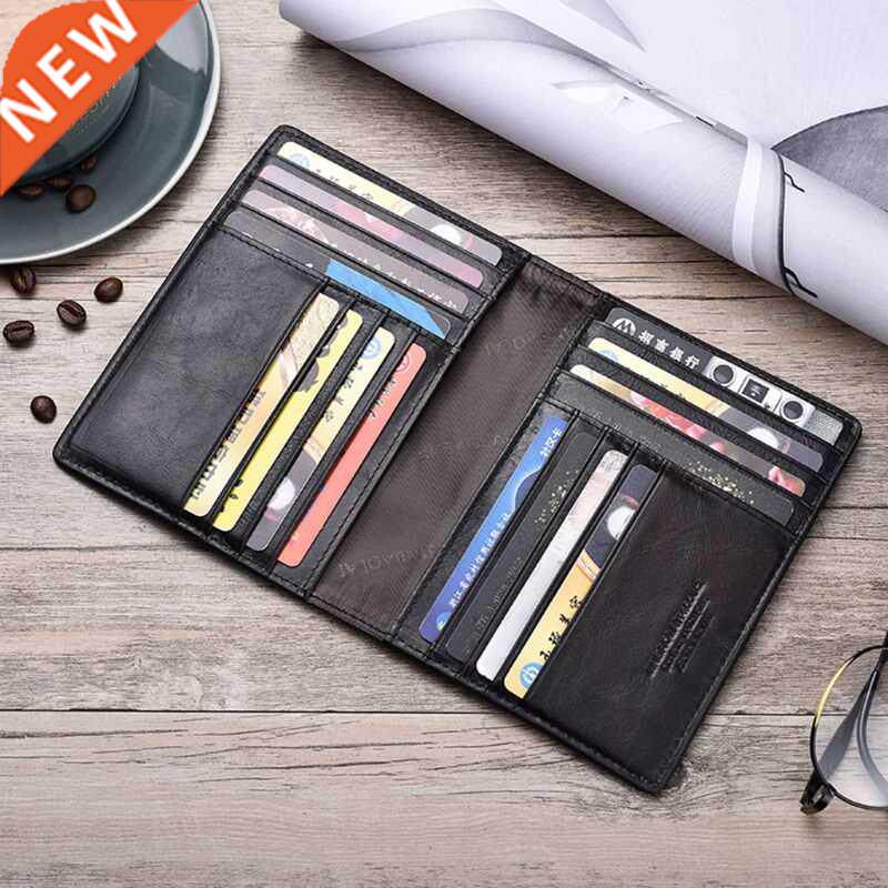 THINKTHENDO Retro Genuine Leather Cowhide Travel Passport ID