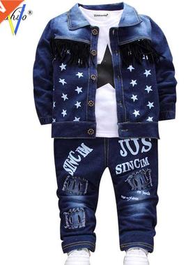 Children 2021 Boys Clothes Set For Kids Jacket T shirt Jeans