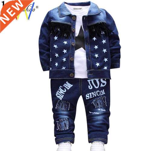 Children 2021 Boys Clothes Set For Kids Jacket T shirt Jeans
