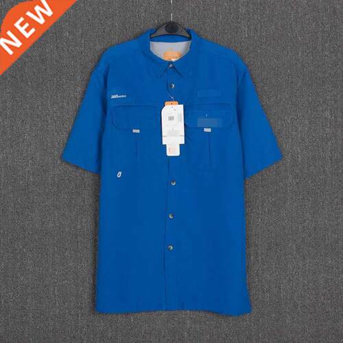 2019 Summer Men Fishing Shirts Short sleeve Fishing Shirt M