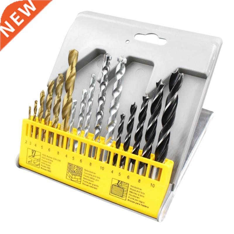 16pcs 210mm Hghcarbon Steel Wood Drll Bts Set Cement Wood