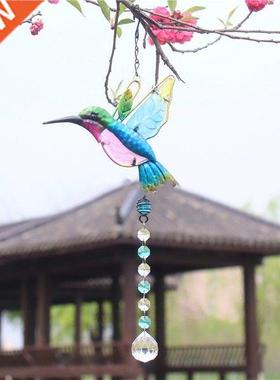 Brd-Sd Crystal Ball Wnd Chmes Brd Repellent Pendant