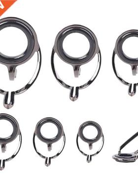 7Pcs Mixed Size Fishing Top Rings Rod Repair Kit Line Guides
