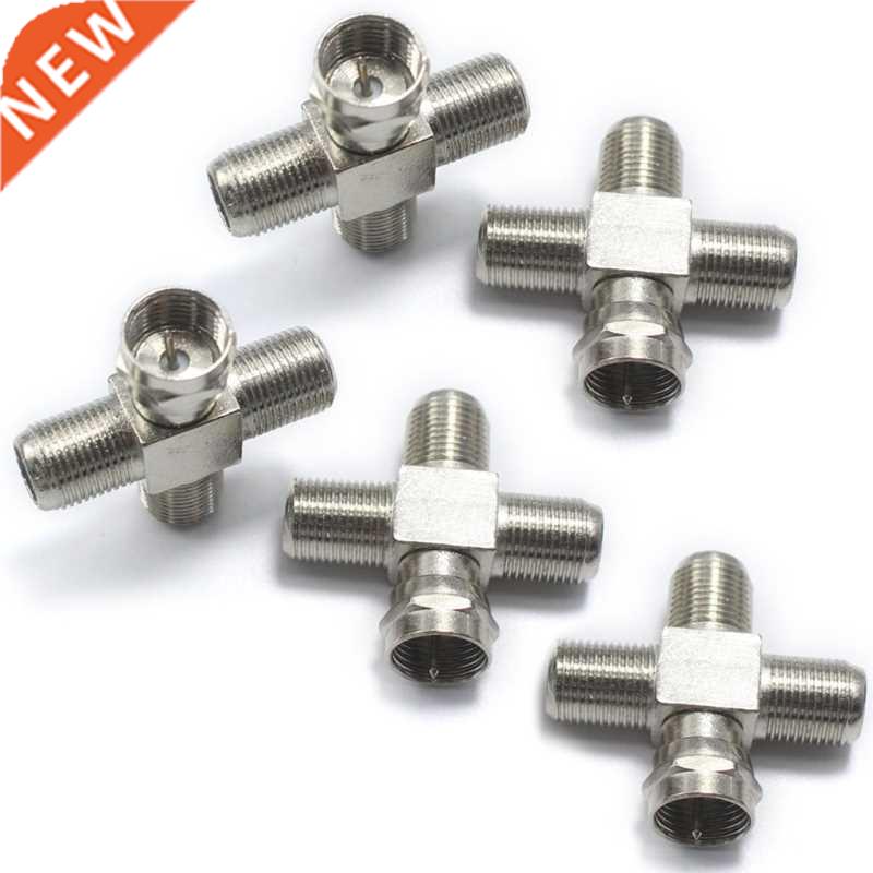 Upgraded RF Connector 5Pcs F Male Plug to Female Plug Set-to