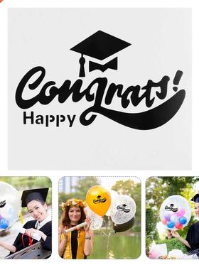 24Pcs Party Clear Balloon Decals Creative Graduation
