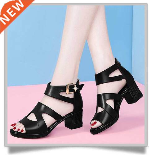 New Woman Summer Sandals Roman fish mouth women's thick heel