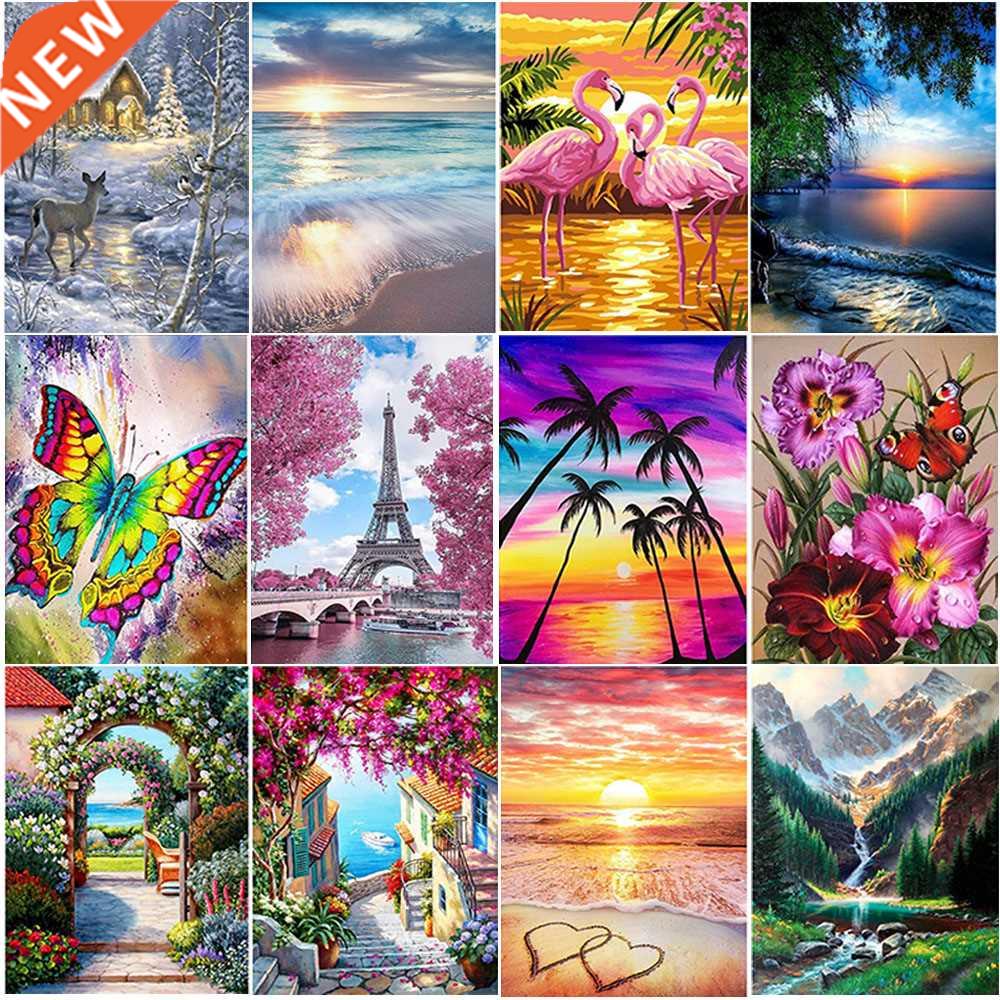 5D  diamond painting full round landscape picture diamond