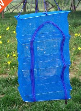 Foldable 4 Layers Drying Fishing Net Rack Hanging Vegetable