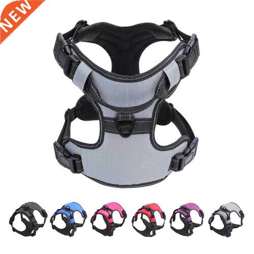 Dog Hrness Vest No Pull Reflective Brethble Soft Collr W