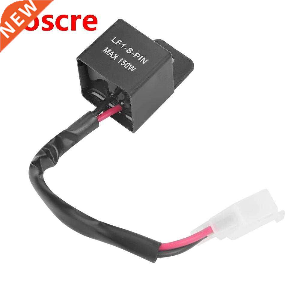 Flasher Relay 2Pin LED Flasher Blinker Relay w/ Cable for Mo