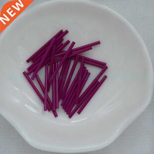 *0g Approx 150PCS 1.8*0mm Long Glass Tube Bugle Beads for