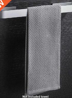 Towel Holder Bathroom Towels Rack Hanger Black Silver Alloy