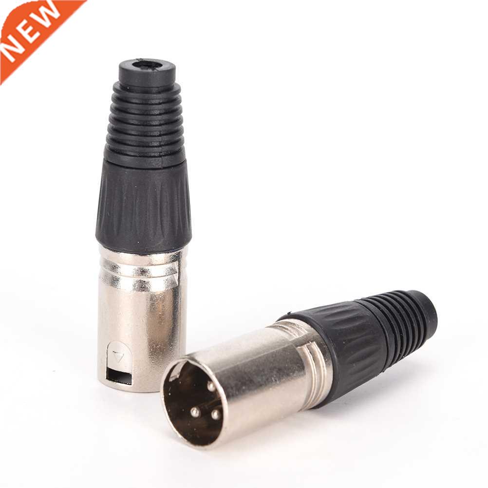 2Pcs Solder Type Mic XLR male -Pin Audio Cable Connector Mi