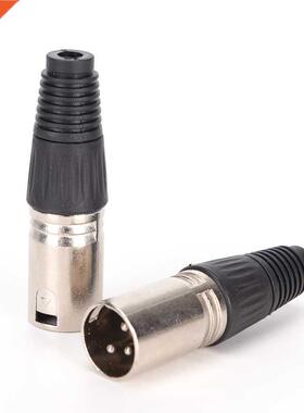 2Pcs Solder Type Mic XLR male -Pin Audio Cable Connector Mi