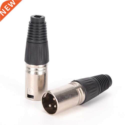 2Pcs Solder Type Mic XLR male -Pin Audio Cable Connector Mi