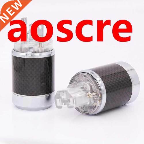 One Pair Caron Fier Rhodium Plated US AC Power Plug Connec