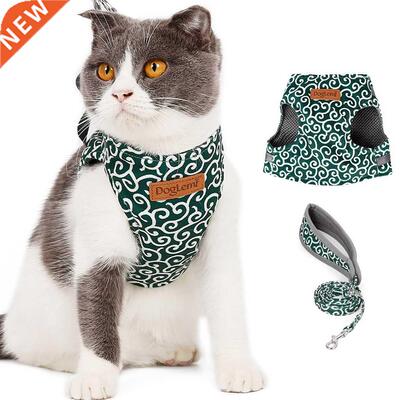 Cute Pet Cat Harness Vest Leash Green/Blue/Red Cat Vest