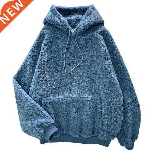 New Autumn Winter Thick Warm Coat Velvet Cashmere Women Hood