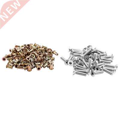 100 Pcs Mx9mm Countersunk Head Blind Rivet Nuts & 50