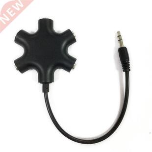 3.5mm Earphone Adapter 6 slots Jack Adapter Plug Stereo Head