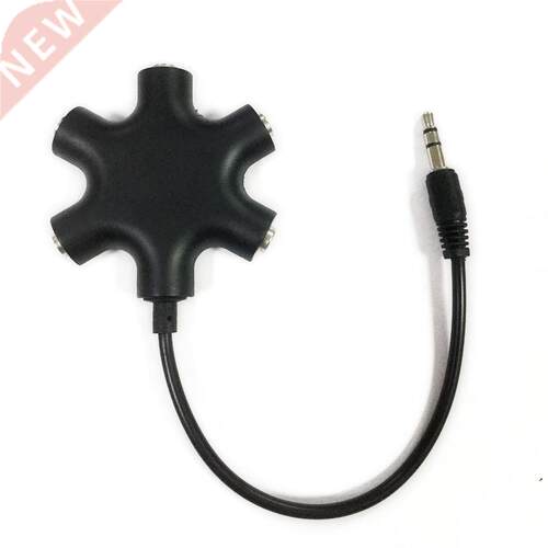 3.5mm Earphone Adapter 6 slots Jack Adapter Plug Stereo Head
