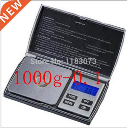 1KG 0.1Mini Notebook Shape Kitchen Scale Portable LCD Digita