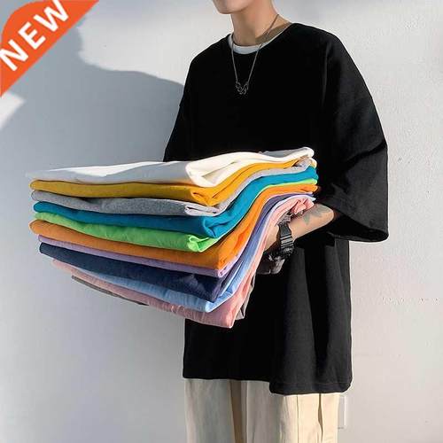 High Quality 100% Cotton T Shirts Mens Summer Basic Clothing