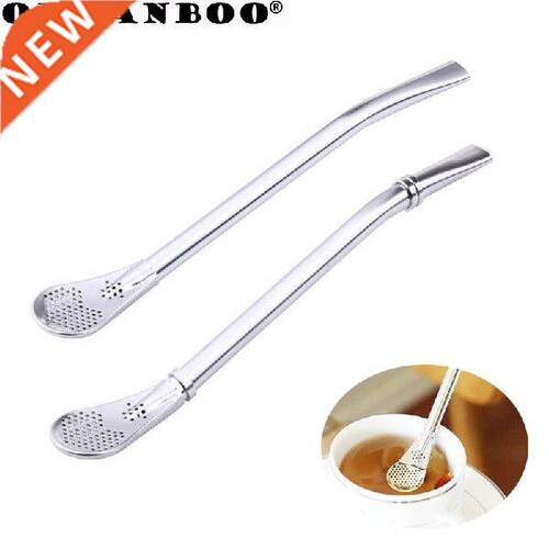 ORGANBOO 1PC Reusable Stainless Steel Drinking Straws Tea
