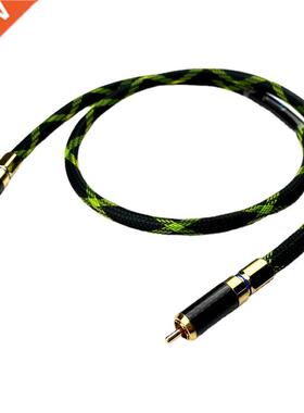 4 Core Silver-plated Audio Digital Coaxial Cable Carbon Fibe