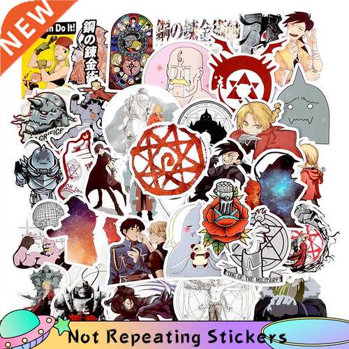 10/50pcs/pack Fullmetal Alchemist Cartoon Anime Stickers Fo