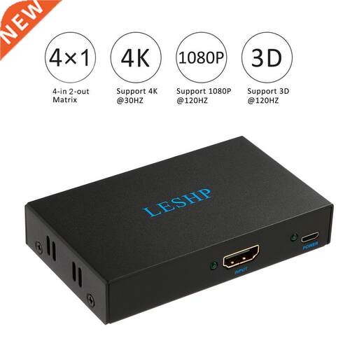 LESHP Black Portable Plug and Play Low Power Consumption 4K