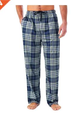 Men's Home Pants Cotton Flannel Autumn Winter Warm Sleep Bot